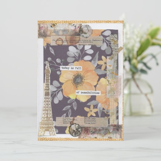 前向き勇気付けられる感動的グリーティングカード サンキューカード (スタンド正面)