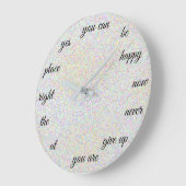 前向き単語クリエイティブやる気を起こさせる ラージ壁時計 (傾斜)