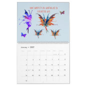 前向き年末年始 カレンダー (1月 2027)