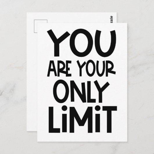 前向き引用文お客様のみ制限白黒 ポストカード (正面/裏面)