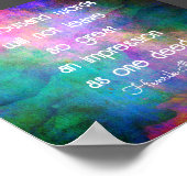 前向き引用文アワレアワードターコイズ&パープル ポスター (角)