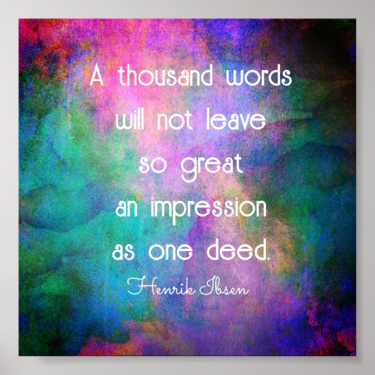 前向き引用文アワレアワードターコイズ&パープル ポスター (正面)