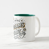 前向き引用文感動的やる気を起こさせる ツートーンマグカップ (正面右)