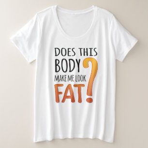 前向き思考 - ポジティブな身体イメージ プラスサイズTシャツ