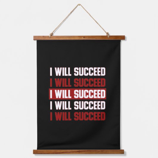 前向き感動的前向き語 吊り下げ型タペストリー (正面)