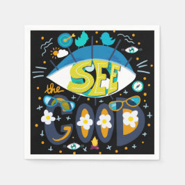 前向き感動的鮮やか引用文 スタンダードカクテルナプキン