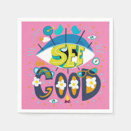 前向き感動的鮮やか引用文 スタンダードカクテルナプキン