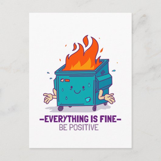 前向き感動的 ポストカード (正面)