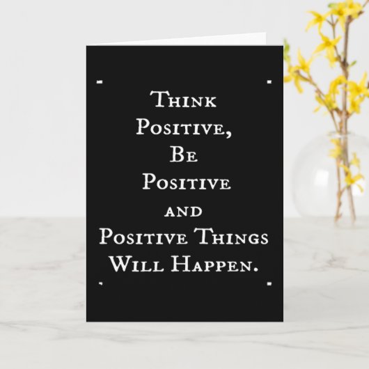 前向き生やる気を起こさせる考え引用文 カード (黄色い花)