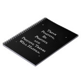 前向き生やる気を起こさせる考え引用文 ノートブック (左側)