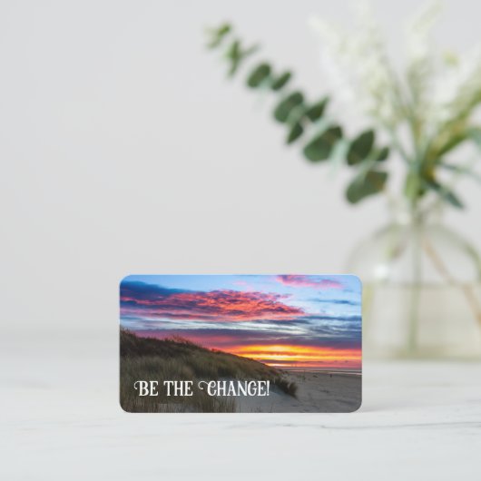 前向き生活態度やる気を起こさせる指導 名刺 (スタンド正面)