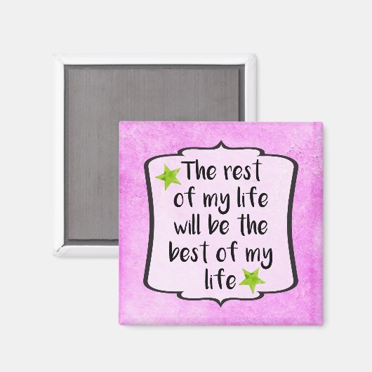 前向き生活確認やる気を起こさせる引用文 マグネット (正面/裏面)