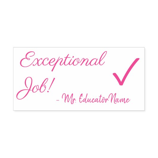 「前向き素晴らしい仕事!」 先生スタンプ セルフインキングスタンプ (デザイン)