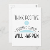 前向き考えて下さい及び前向きな事は起こります ポストカード (正面/裏面)