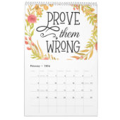 前向き考えのみ カレンダー (2月 2026)