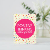 前向き考える引用文 ポストカード (スタンド正面)