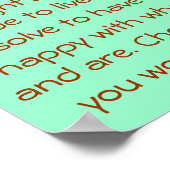 前向き考える ポスター (角)