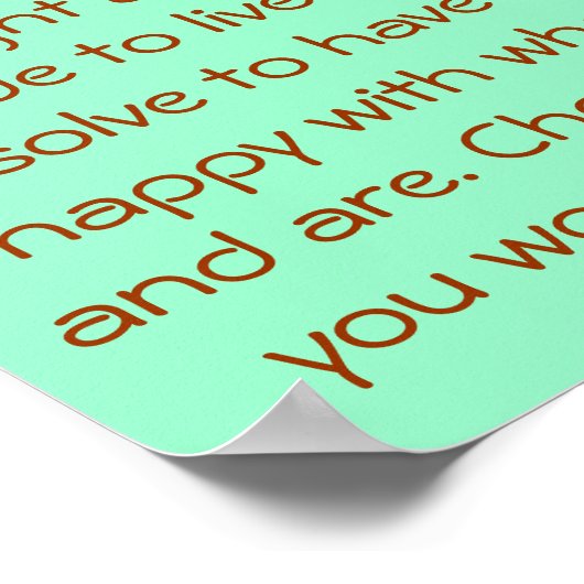 前向き考える ポスター (角)