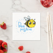 前向き考えるBee Cute 前向き Bee スタンダードカクテルナプキン (インサイチュ)