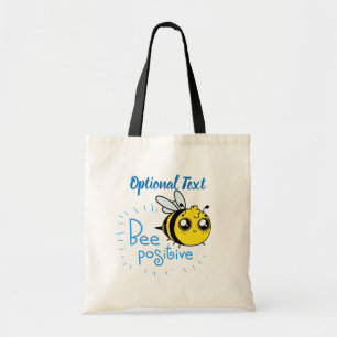 前向き考えるBee Cute 前向き Bee トートバッグ