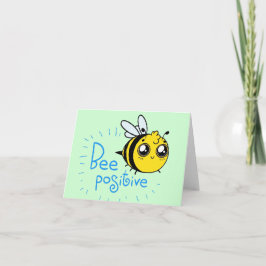 前向き考えるBee Cute 前向き Bee ノートカード