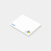 前向き考えるBee Cute 前向き Bee ポストイット (アングル)