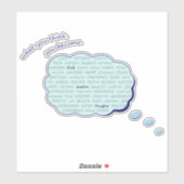 前向き考えエネルギー感動的青 シール (シート)