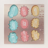 前向き考えパズルカスタム文字 ジグソーパズル (横)