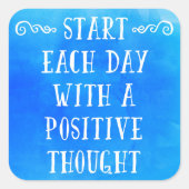 前向き考え引用文 スクエアシール (正面)