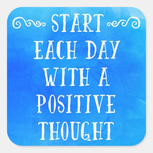 前向き考え引用文 スクエアシール (正面)