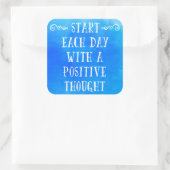 前向き考え引用文 スクエアシール (バッグ)