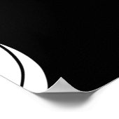 前向き考えs – シルエットポートレートアート ポスター (角)