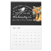 前向き肯定 カレンダー (3月 2026)