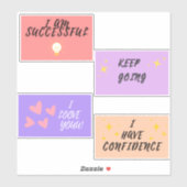 前向き肯定 シール (シート)