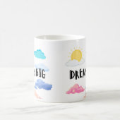 前向き肯定 | 大きな夢を見る | マグカスタマイズ コーヒーマグカップ (中央)