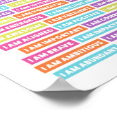 前向き肯定 |私は肯定だ ポスター (角)