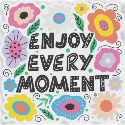 前向き&やる気を起こさせる引用文 シール (正面)