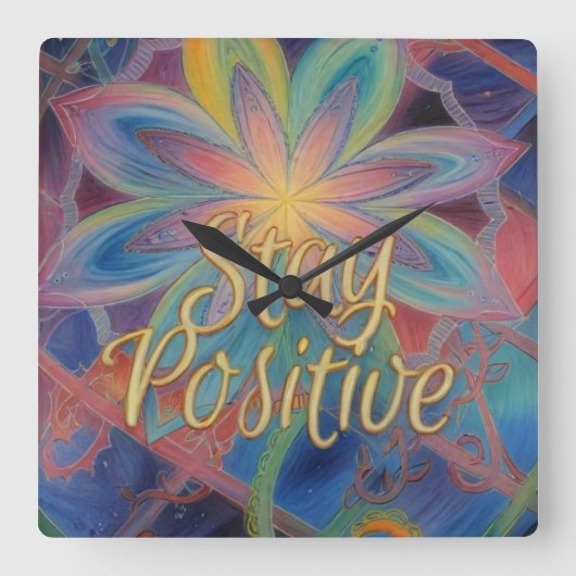 前向き スクエア壁時計 (正面)