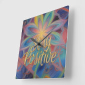 前向き スクエア壁時計 (傾斜)