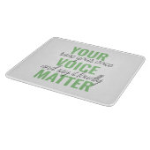 前向きGreen Your Voice Matterモチベーション引用文 カッティングボード (角)