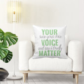 前向きGreen Your Voice Matterモチベーション引用文 クッション