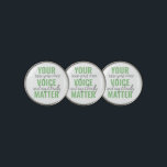 前向きGreen Your Voice Matterモチベーション引用文 ゴルフボールマーカー<br><div class="desc">前向きGreen Your Voice Matterモチベーション引用文</div>