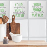 前向きGreen Your Voice Matterモチベーション引用文 タイル<br><div class="desc">前向きGreen Your Voice Matterモチベーション引用文</div>