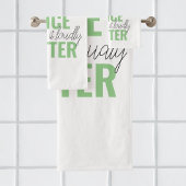 前向きGreen Your Voice Matterモチベーション引用文 バスタオルセット