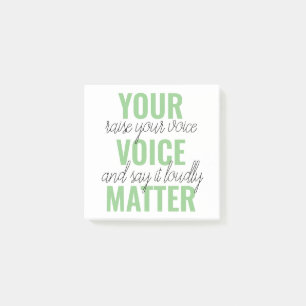 前向きGreen Your Voice Matterモチベーション引用文 ポストイット