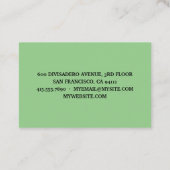 前向きGreen Your Voice Matterモチベーション引用文 名刺 (裏面)