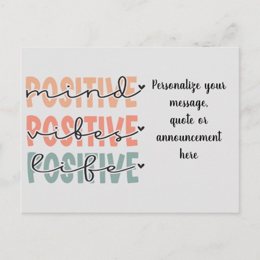 前向きMind Vibes Life Announcementはがき 案内ポストカード (正面)