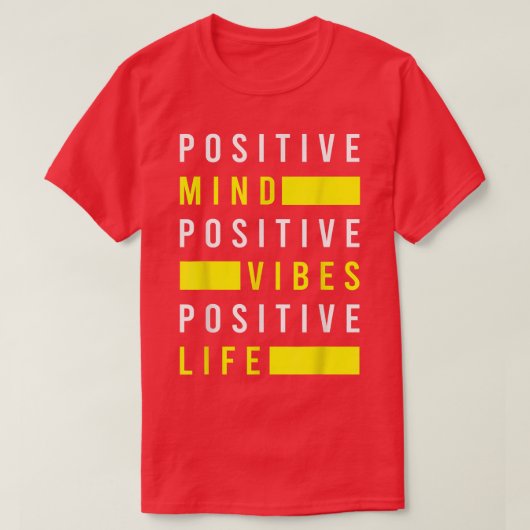 前向きMind Vibes Life Positive視覚化 Tシャツ (デザイン正面)