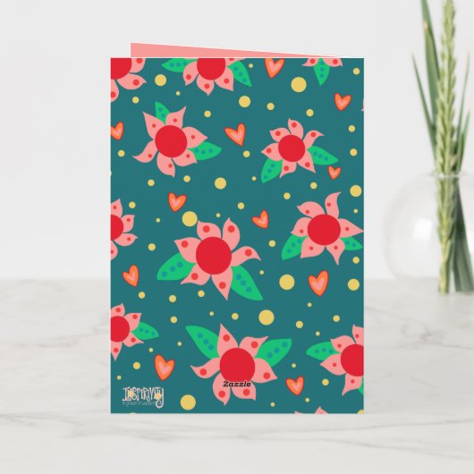 前向きVibesのみおもしろいフローラ明インスパイアるい カード (裏面)