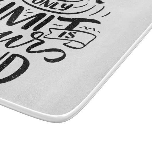 前向きVibes – あなたの唯一の限界はあなたの心である カッティングボード (角)